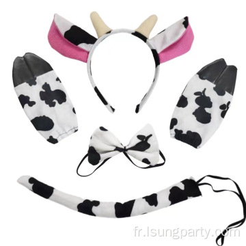 Ensemble d&#39;accessoires de costumes de vache d&#39;Halloween